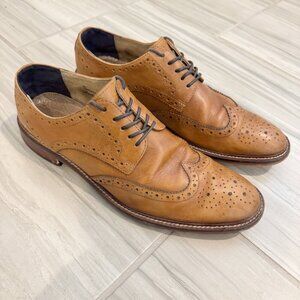 Banana Republic Brogue Oxford Dress Shoes Business Casual Office Work Tan Mens 9